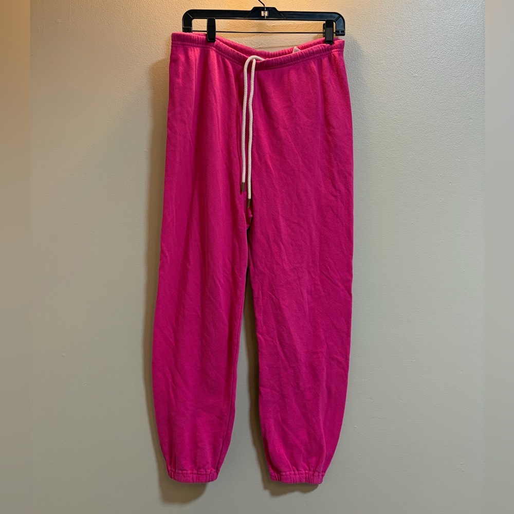 THE GREAT. Fuchsia Jogger Pants